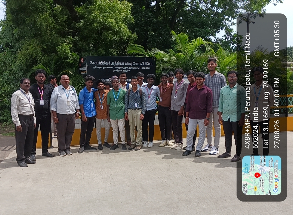 Industrial Visit to Caterpillar India Pvt. Ltd., Thiruvallur