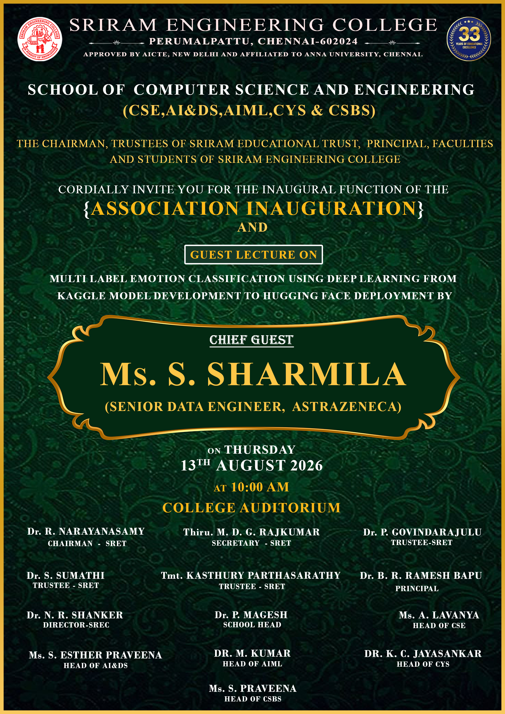 CSE Association Inauguration & Guest Lecture 2026
