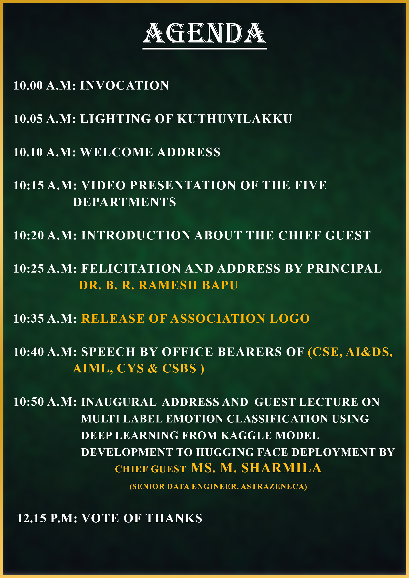 CSE Association Inauguration & Guest Lecture 2026